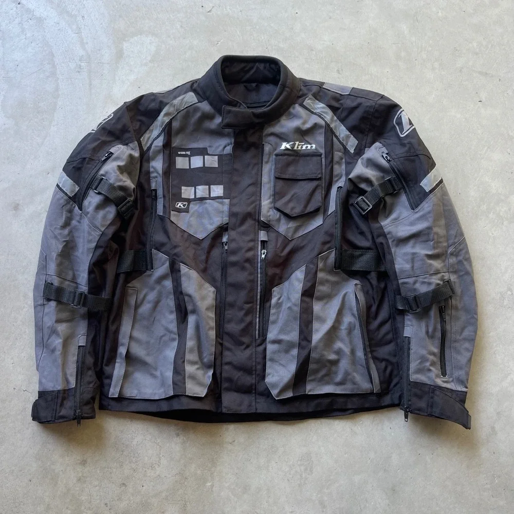 Klim Badlands Pro Gore-Tex Pro Motorcycle Jacket Grey Black Mens XL